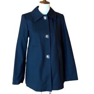 Michael Michael Kors black walker coat / peacoat Size Small